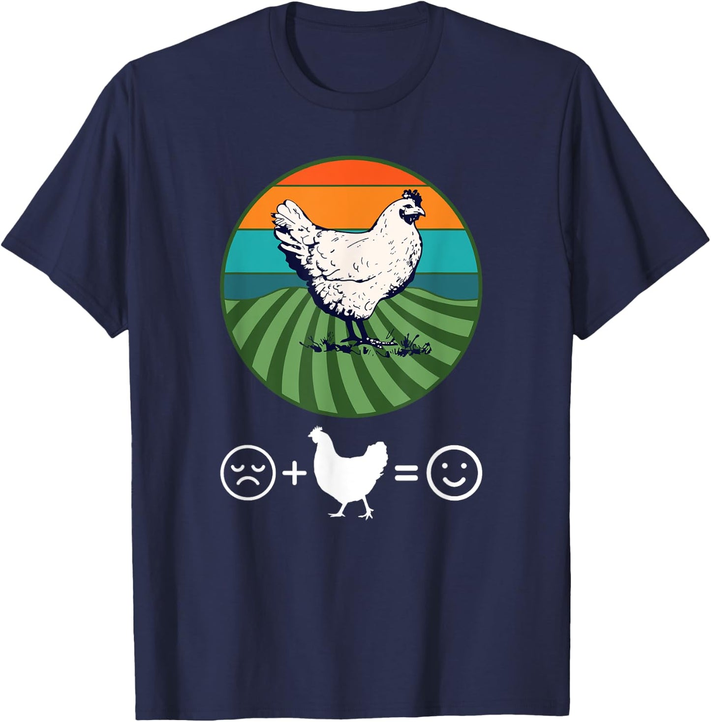 Chickens Make Me Happy T-Shirt - T-Shirt | Navy
