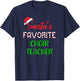 Santas Favorite Choir Teacher Gift Funny Chritsmas T-Shirt - T-Shirt | Navy