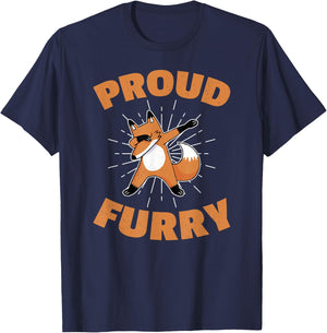 Proud Furry Fursona Fandom Furry Toe Beans Wolf T-Shirt - T-Shirt | Navy