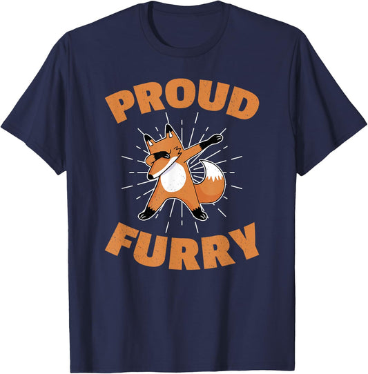 Proud Furry Fursona Fandom Furry Toe Beans Wolf T-Shirt - T-Shirt | Navy