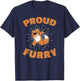 Proud Furry Fursona Fandom Furry Toe Beans Wolf T-Shirt - T-Shirt | Navy