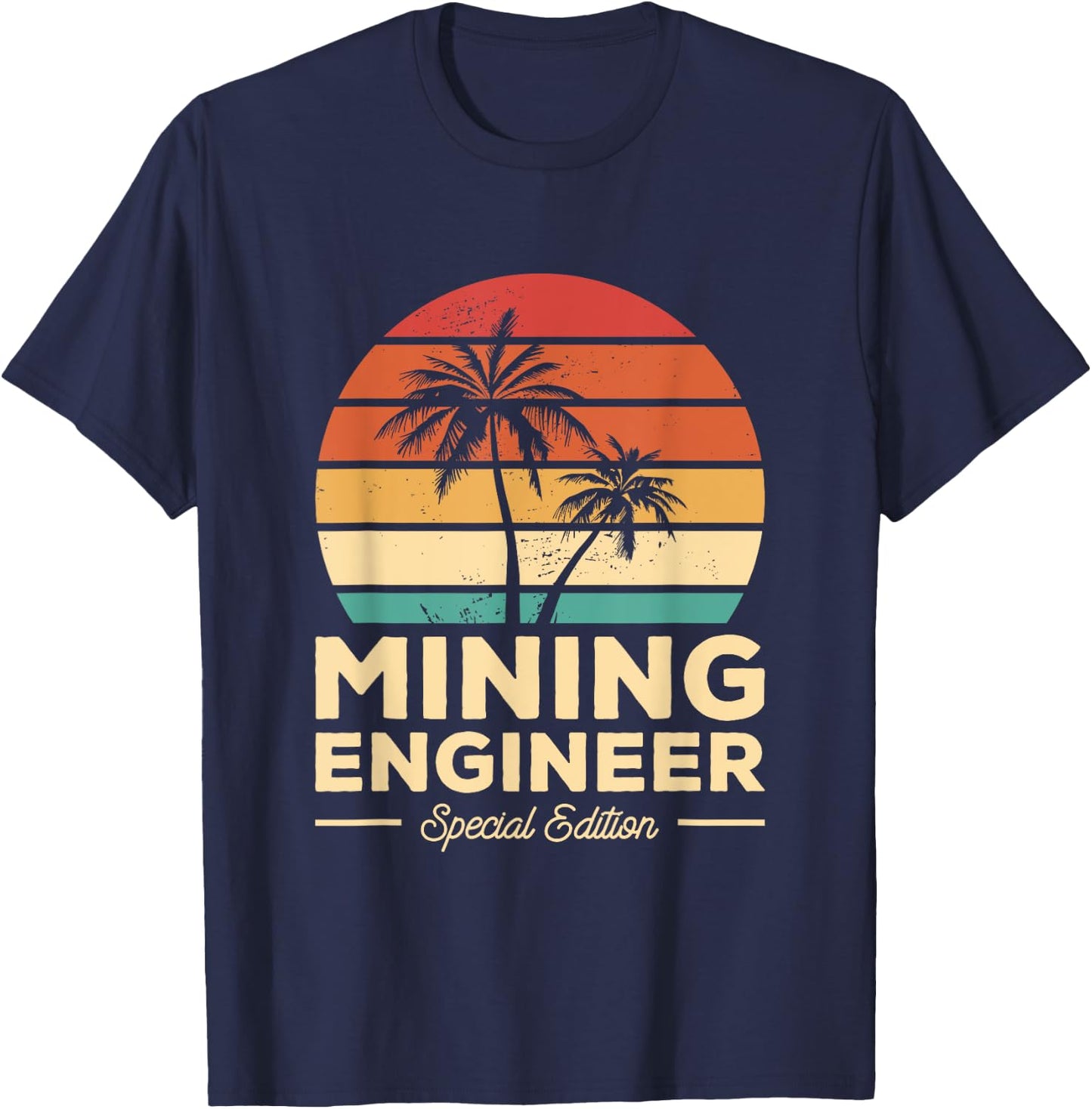 Vintage Mining Engineer T-Shirt - T-Shirt | Navy