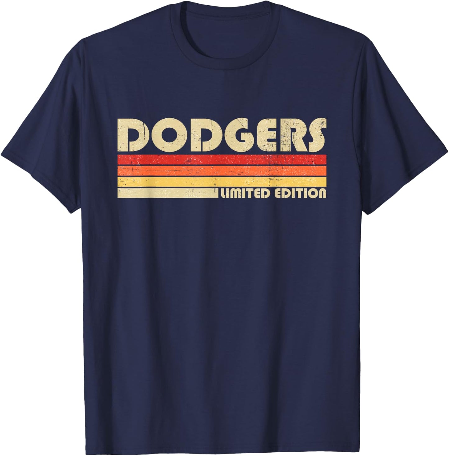 Vintage Dodgers Name Throwback Retro Gift Men Women Boy Girl T-Shirt - T-Shirt | Navy
