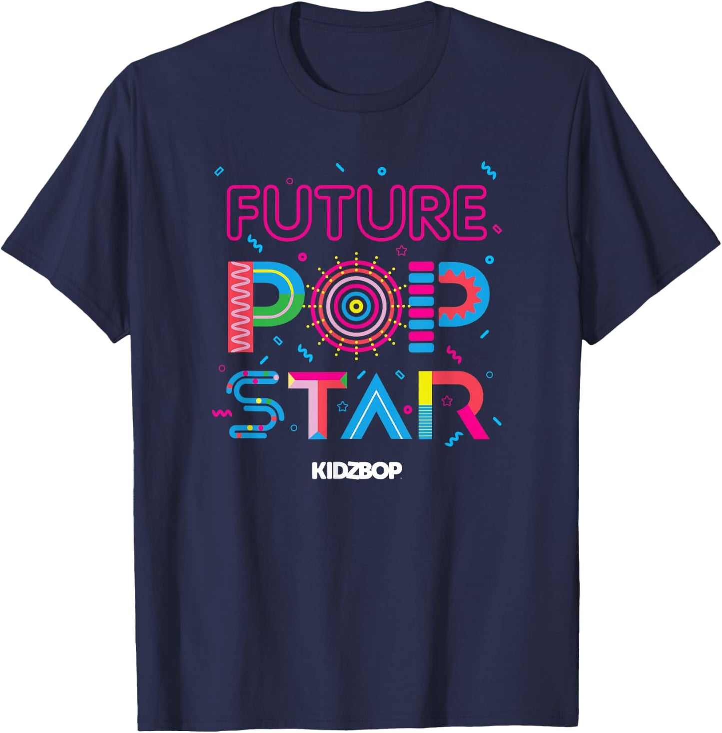 Kidz BOP - Future Pop Star (Colorful Design) T-Shirt - T-Shirt | Navy