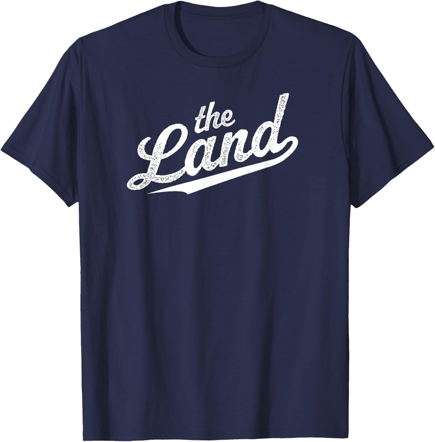 Vintage "The Land" Cleveland Ohio Script Retro Throwback T-Shirt - T-Shirt | Navy