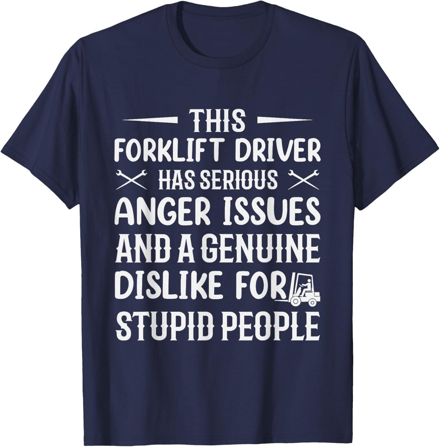 Funny Forklift Art Women Certified Forklift Drivers T-Shirt - T-Shirt | Navy