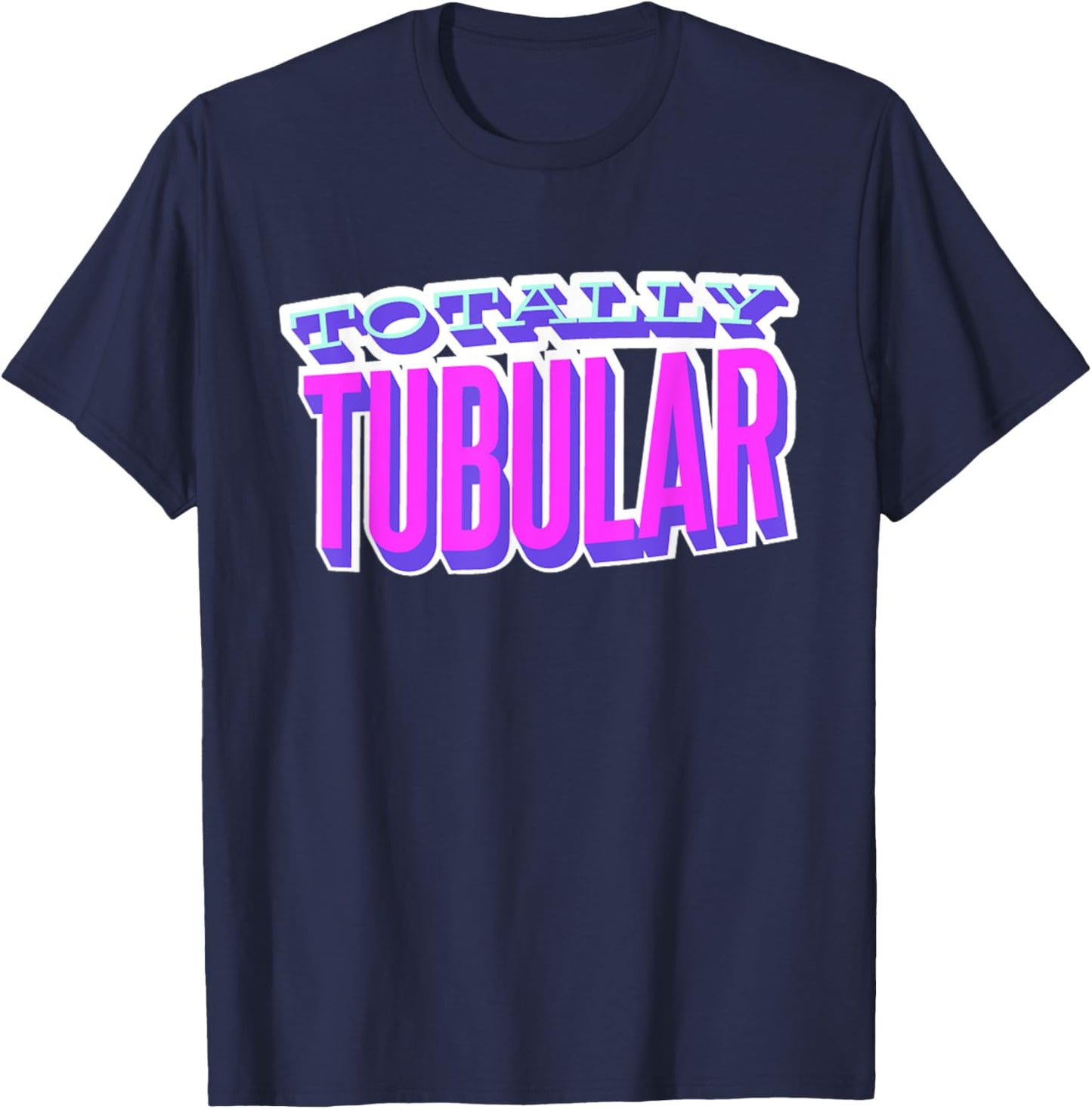 Totally Tubular, I Love The 80's T-Shirt - T-Shirt | Navy