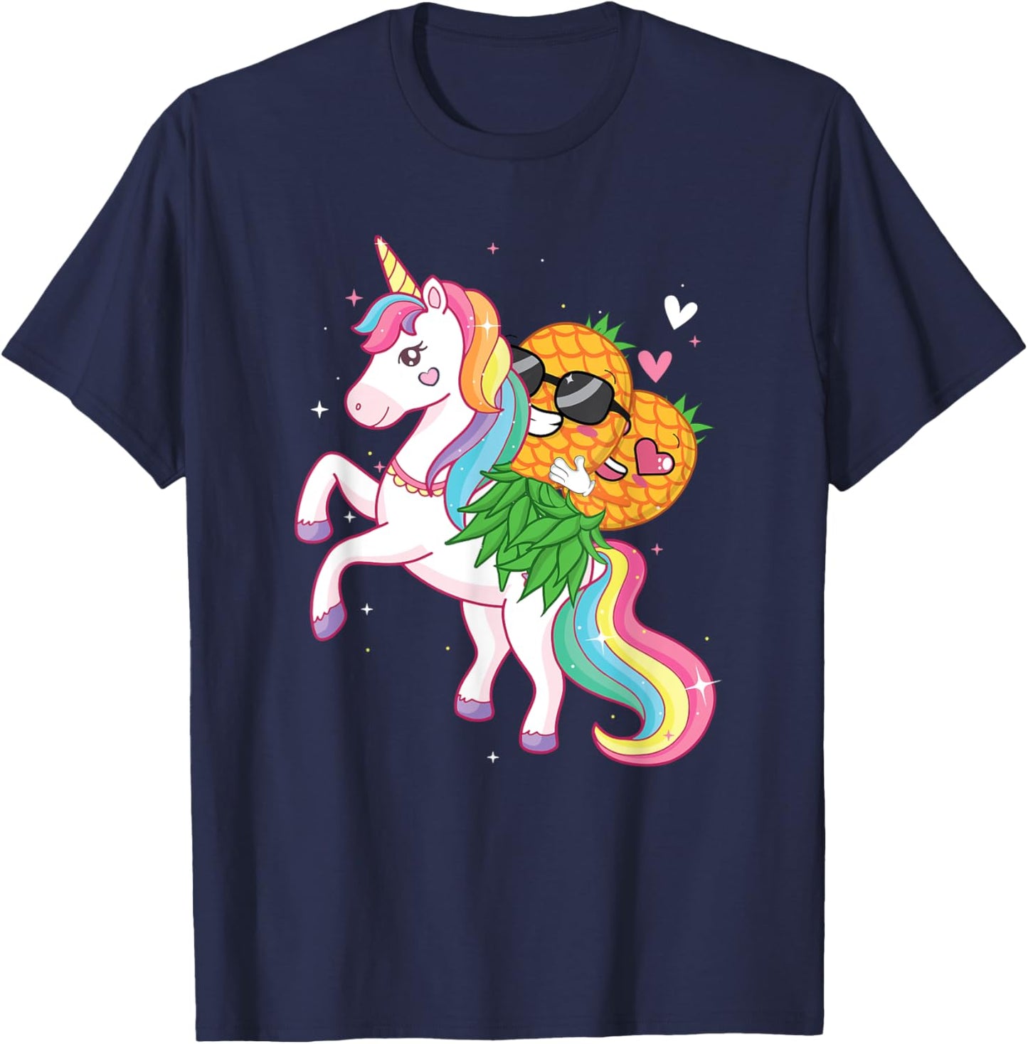 Pineapple Swinger Unicorn - Swinging Lifestyle Polyamory T-Shirt - T-Shirt | Navy