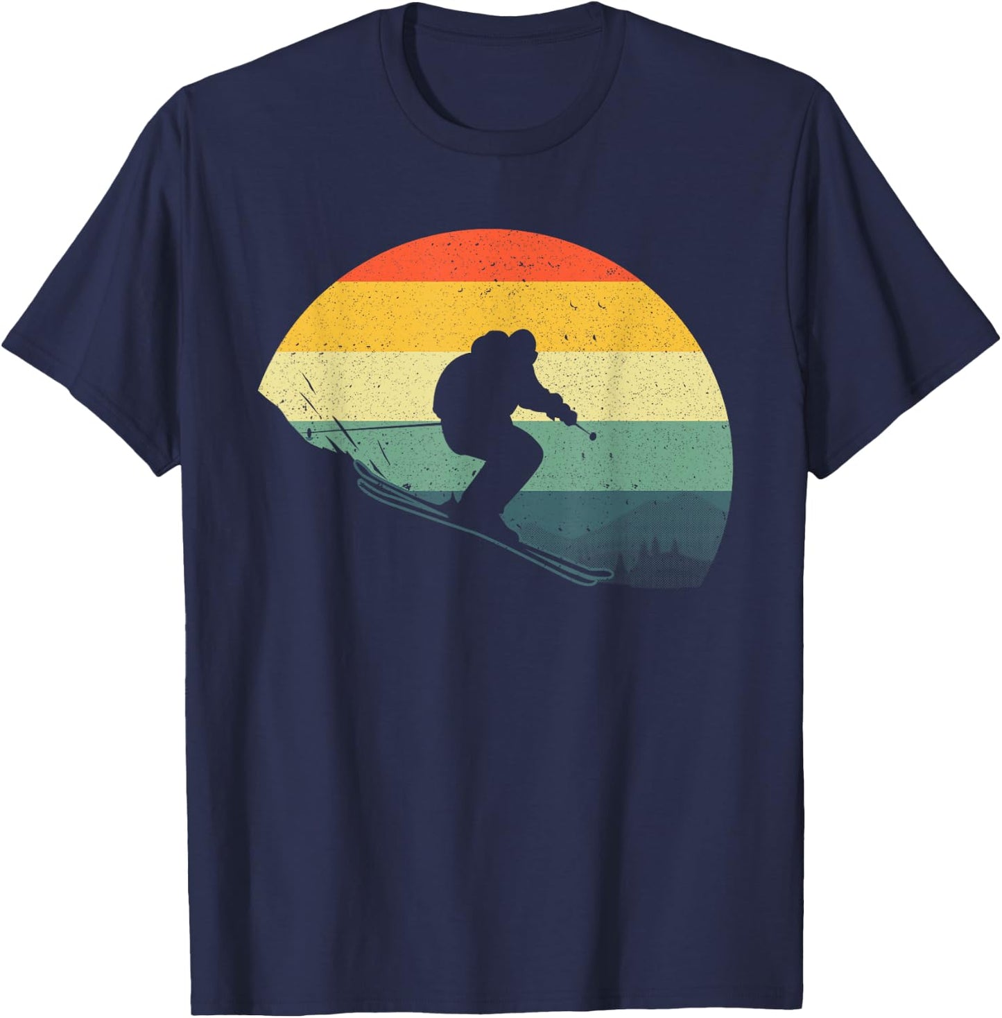 Cool Skiing Women Retro Ski Snow Skiers Snowboard T-Shirt - T-Shirt | Navy
