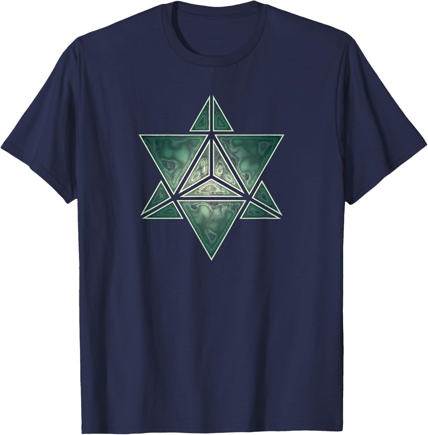 Merkaba Sacred Geometry Yoga Spirituality Meditation Trendy T-Shirt - T-Shirt | Navy