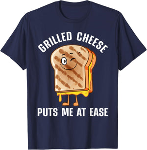 Cool Grilled Cheese Women Kids Grilled Cheese Lover T-Shirt - T-Shirt | Navy