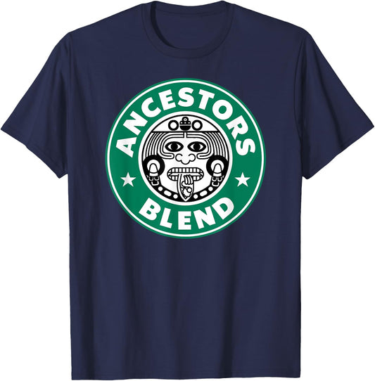 Ancestors Blend Funny Latin Ancient Aztec Mayan God T-Shirt - T-Shirt | Navy