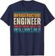 Retro Infrastructure Engineer Nobody Knows Funny Engineering T-Shirt - T-Shirt | Navy