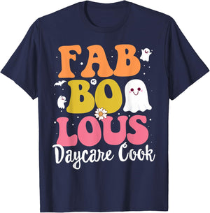 Cute Faboolous Halloween Spooky Outfit For Daycare Cook T-Shirt - T-Shirt | Navy