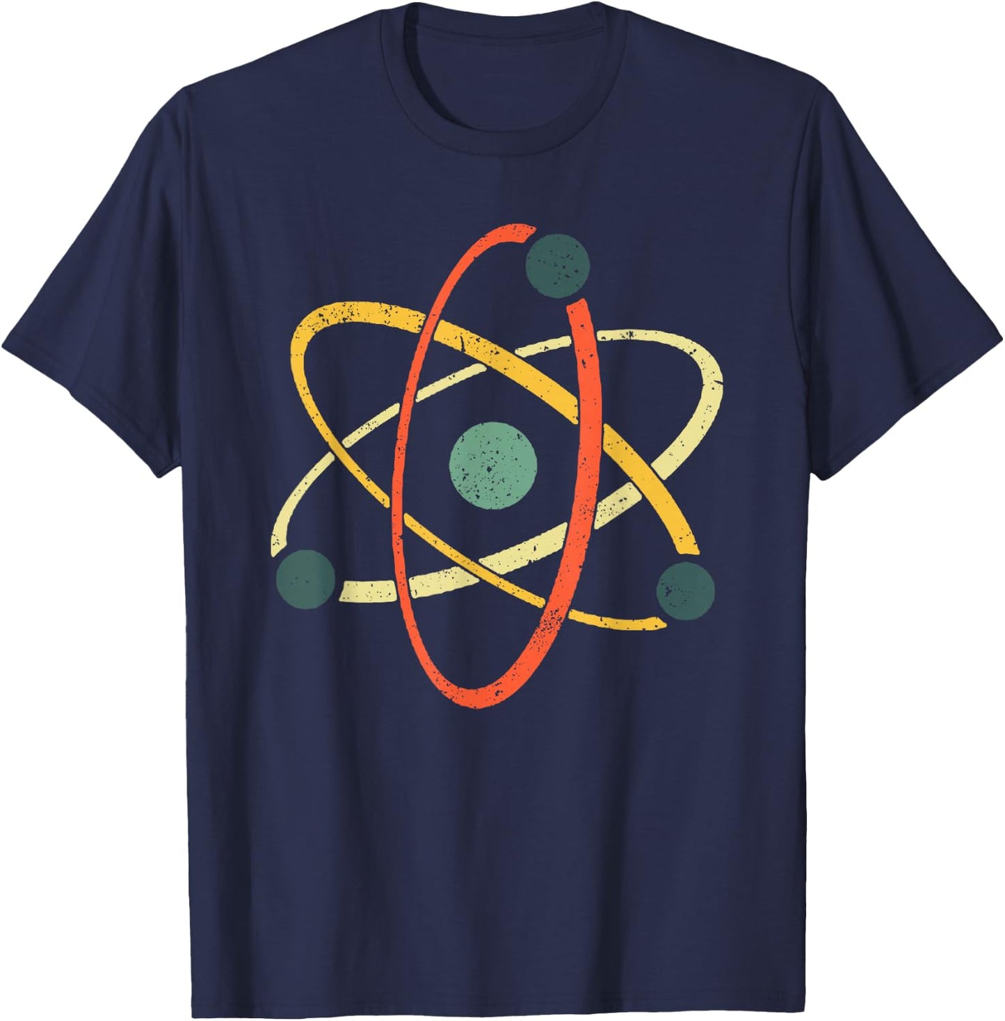 Cool Atom Art Men Women Biology Physics Chemistry Teacher T-Shirt - T-Shirt | Navy