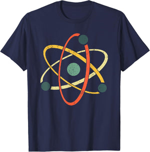 Cool Atom Art Men Women Biology Physics Chemistry Teacher T-Shirt - T-Shirt | Navy