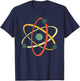 Cool Atom Art Men Women Biology Physics Chemistry Teacher T-Shirt - T-Shirt | Navy
