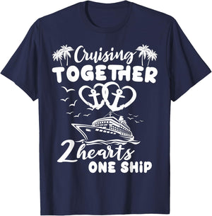 Romantic Cruising Husband Wife Couple Cruise T-Shirt - T-Shirt | Navy
