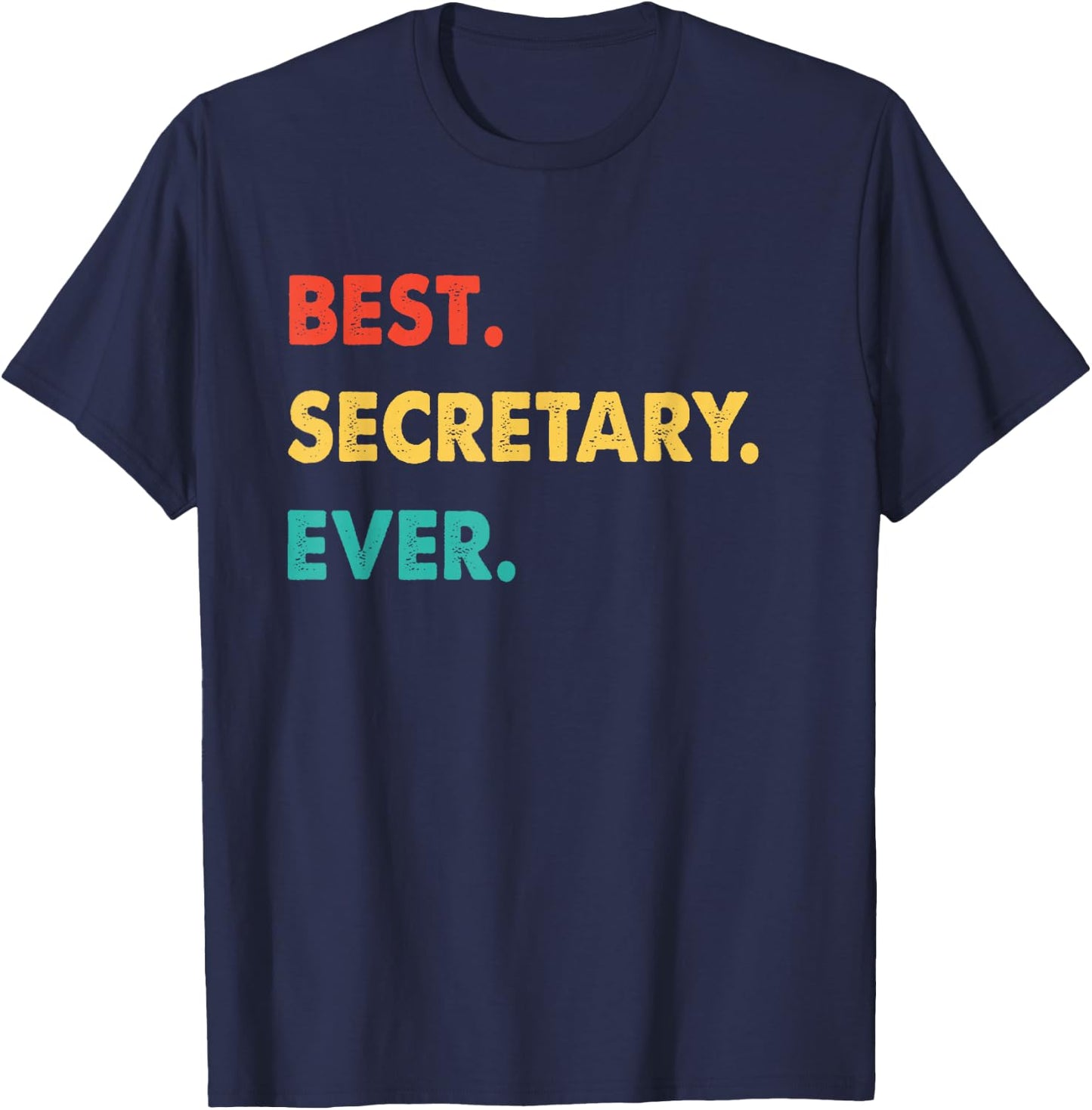 Secretary Retro Best Secretary Ever T-Shirt - T-Shirt | Navy