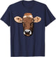 Jersey Cattle design Farmer imprint motif with cow T-Shirt - T-Shirt | Navy