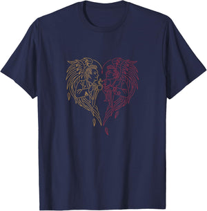 Good Omens - A Toast to The World (Gold and Red) T-Shirt - T-Shirt | Navy