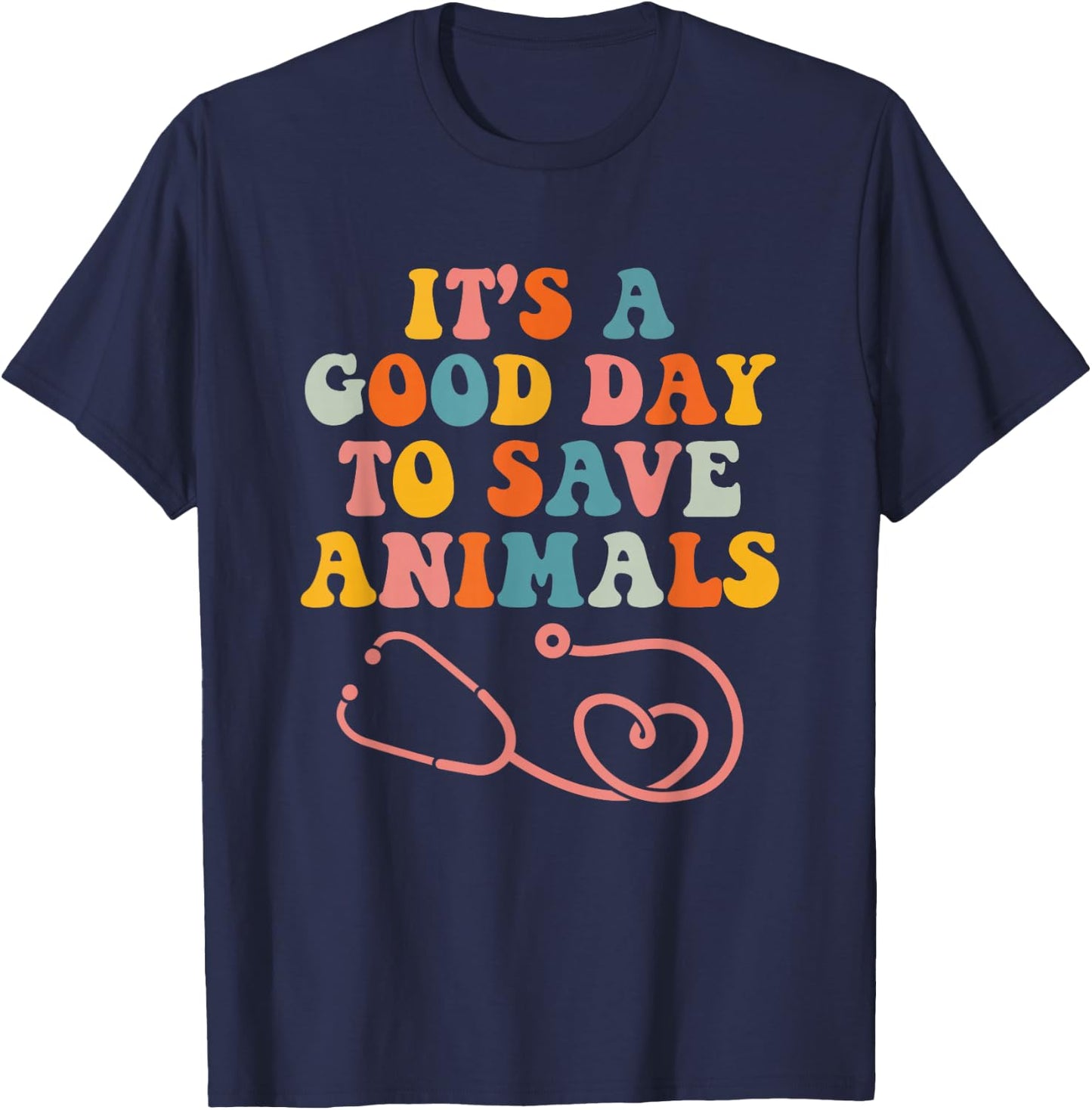 Vet Tech Save Animals Veterinarian Veterinary Assistant T-Shirt - T-Shirt | Navy