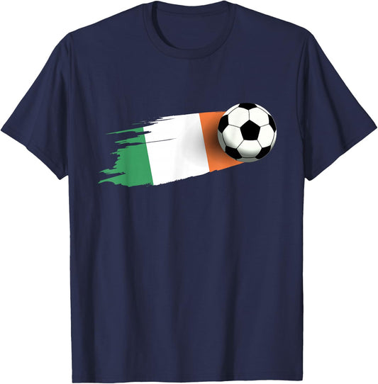 Ireland Flag Jersey Ireland Soccer Team Ireland T-Shirt - T-Shirt | Navy