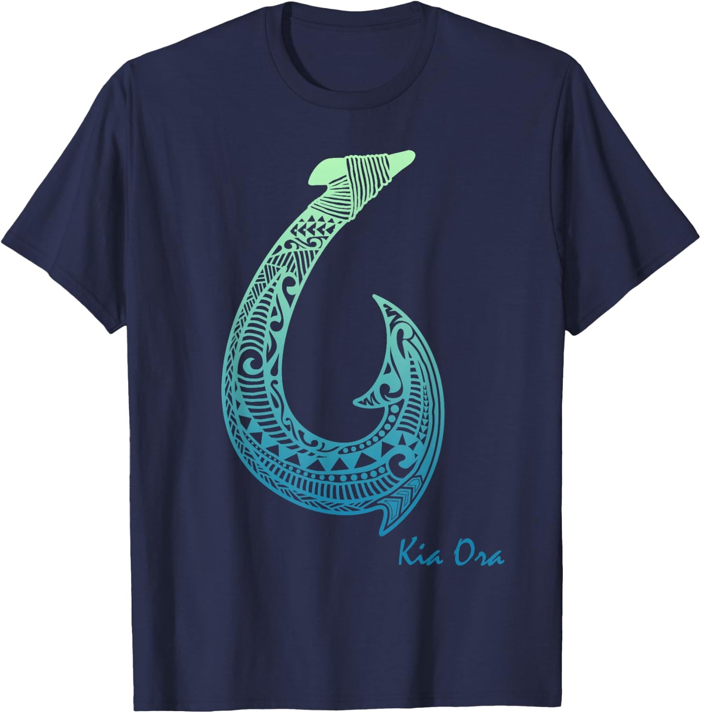 Kia Ora New Zealand Ornamental Culture Haka Symbol T-Shirt - T-Shirt | Navy