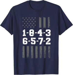 18436572 Engine Firing Order V8 Small Block Mechanic T-Shirt - T-Shirt | Navy