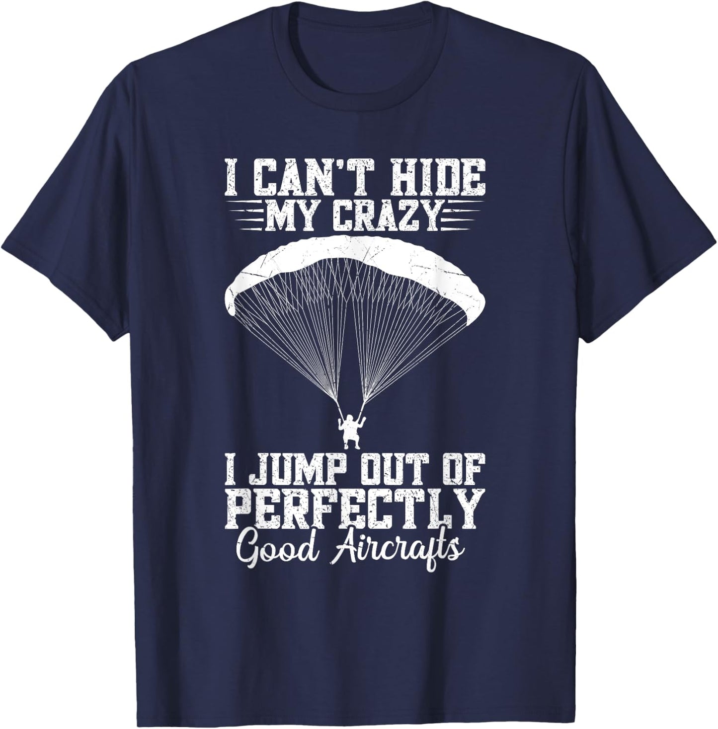 Paratrooper Costume Parachute Gear Skydiving 82nd Airborne T-Shirt - T-Shirt | Navy