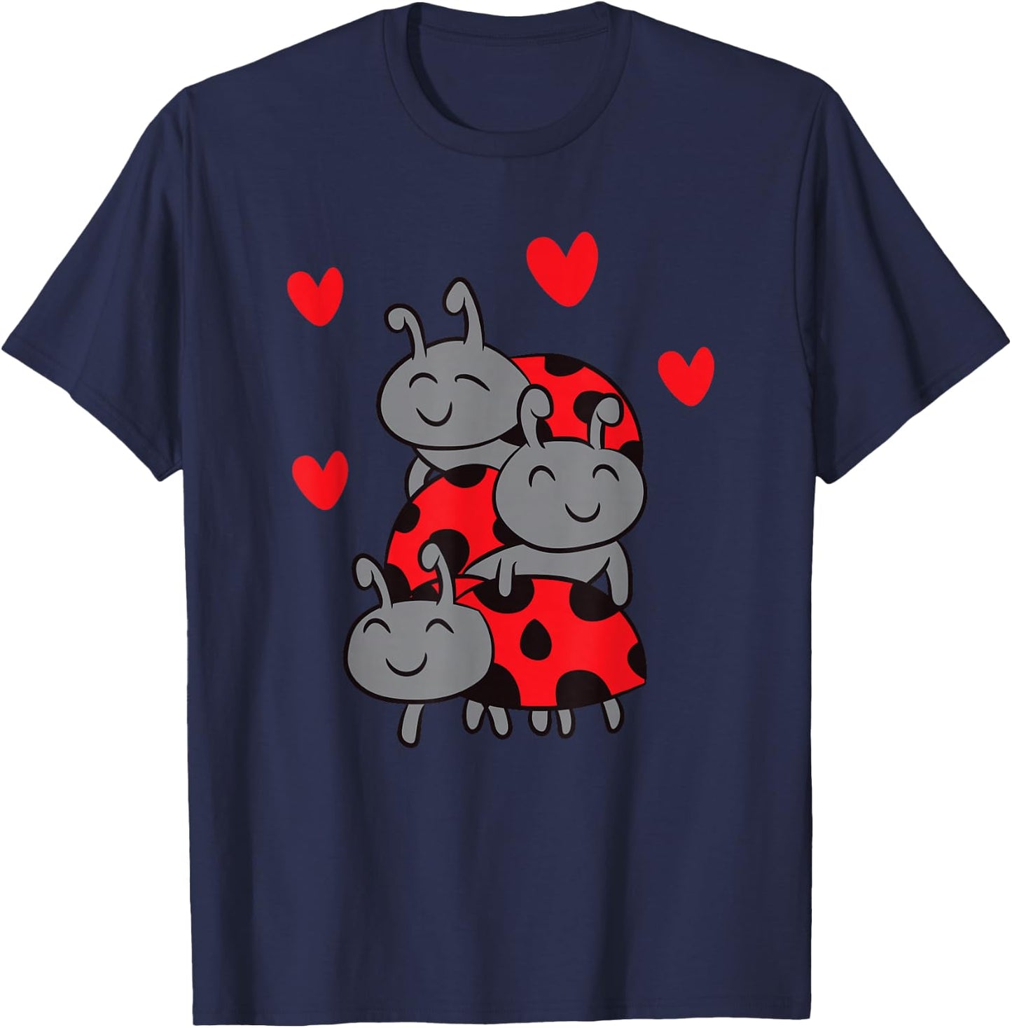 Ladybugs Love Cute Insect Love Ladybugs T-Shirt - T-Shirt | Navy