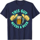 Retro This Guy Needs a Beer Drinker Lover, Drinking T-Shirt - T-Shirt | Navy