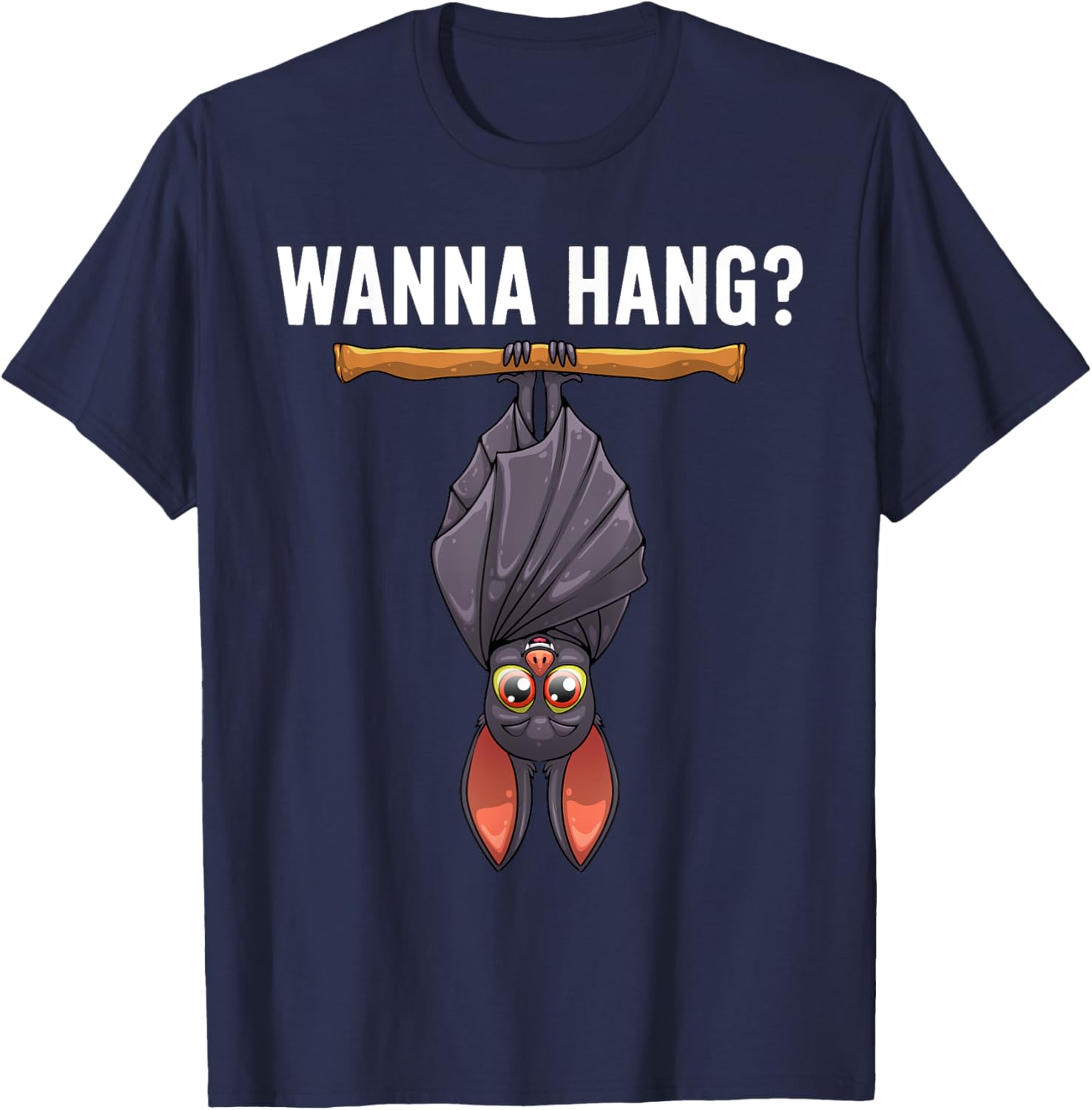 Funny Bat Design Women Nocturnal Bird Bat Lovers T-Shirt - T-Shirt | Navy