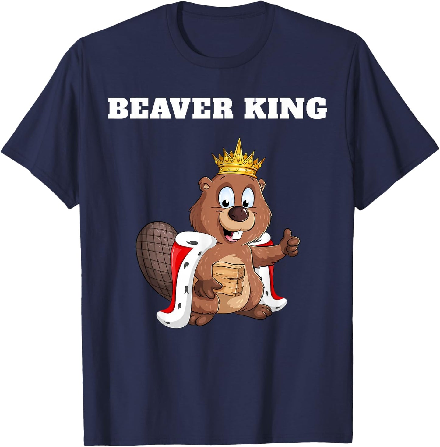 Beaver King | Beaver | Boys Beaver T-Shirt - T-Shirt | Navy