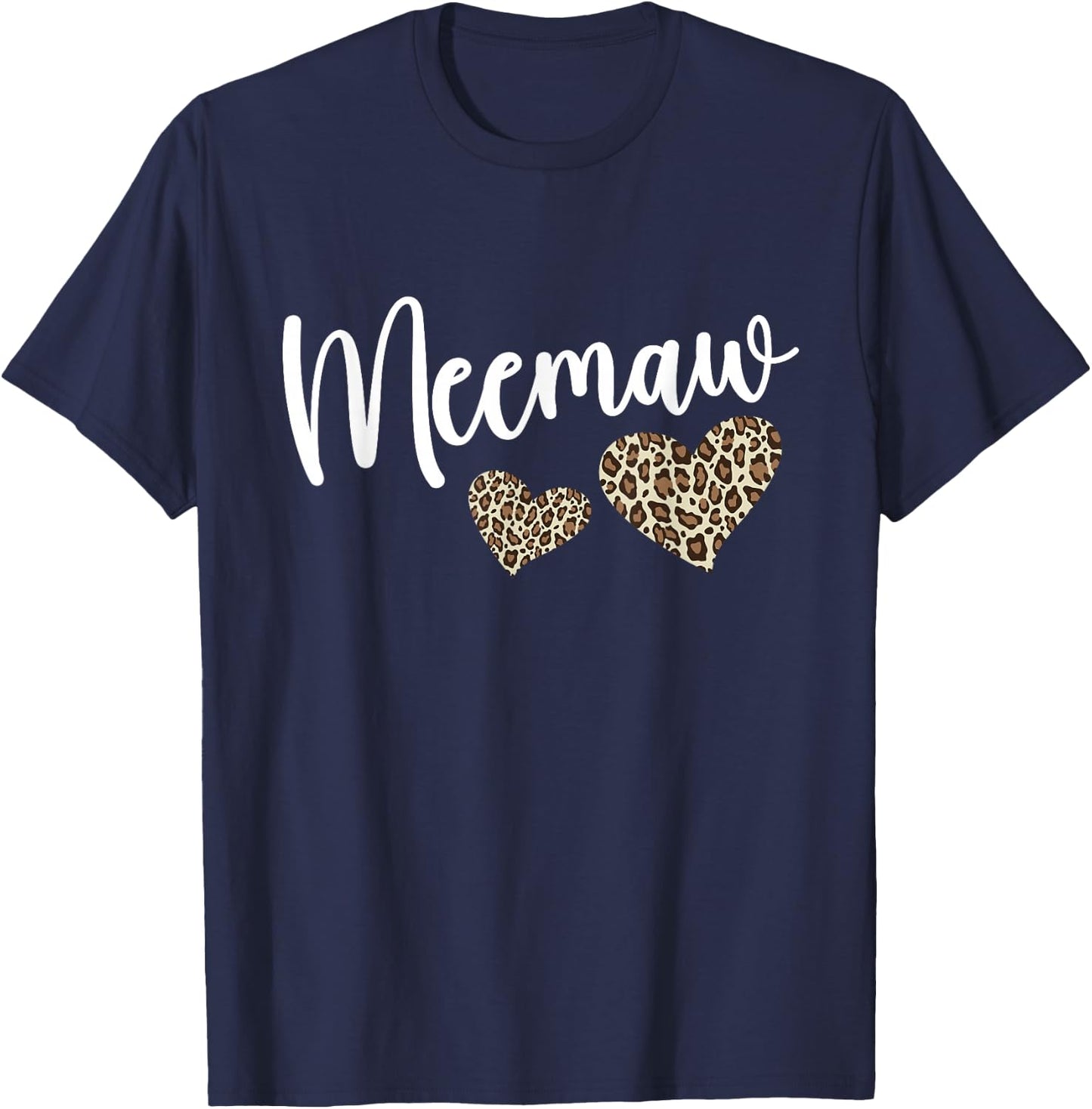 Meemaw Grandma Heart Meemaw Grandmother T-Shirt - T-Shirt | Navy