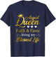 August Queen Living My Best Life Leo Virgo Birthday Queen T-Shirt - T-Shirt | Navy