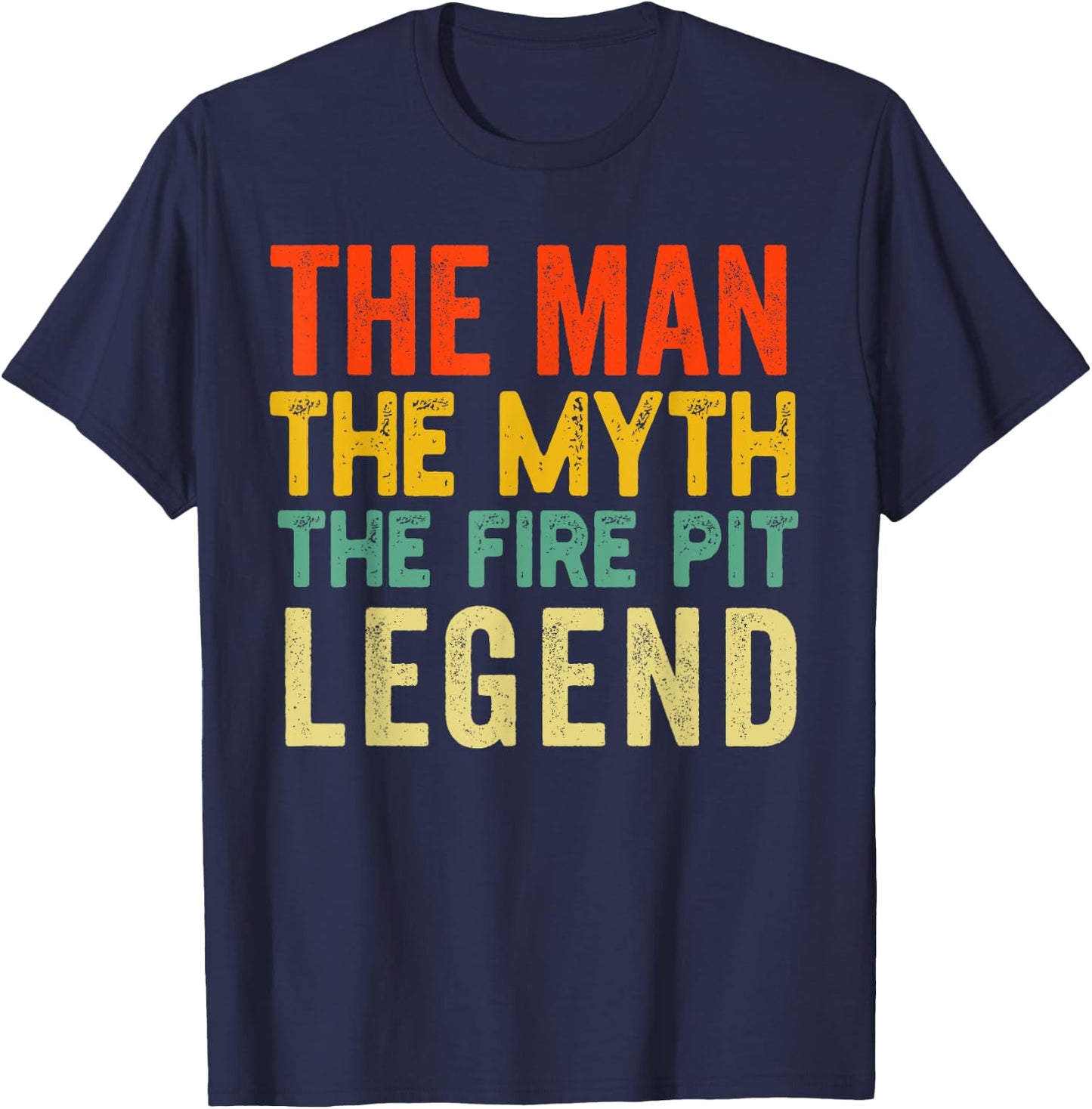 Fire Pit Bonfire Campfire Lover Men Camping Lover T-Shirt - T-Shirt | Navy