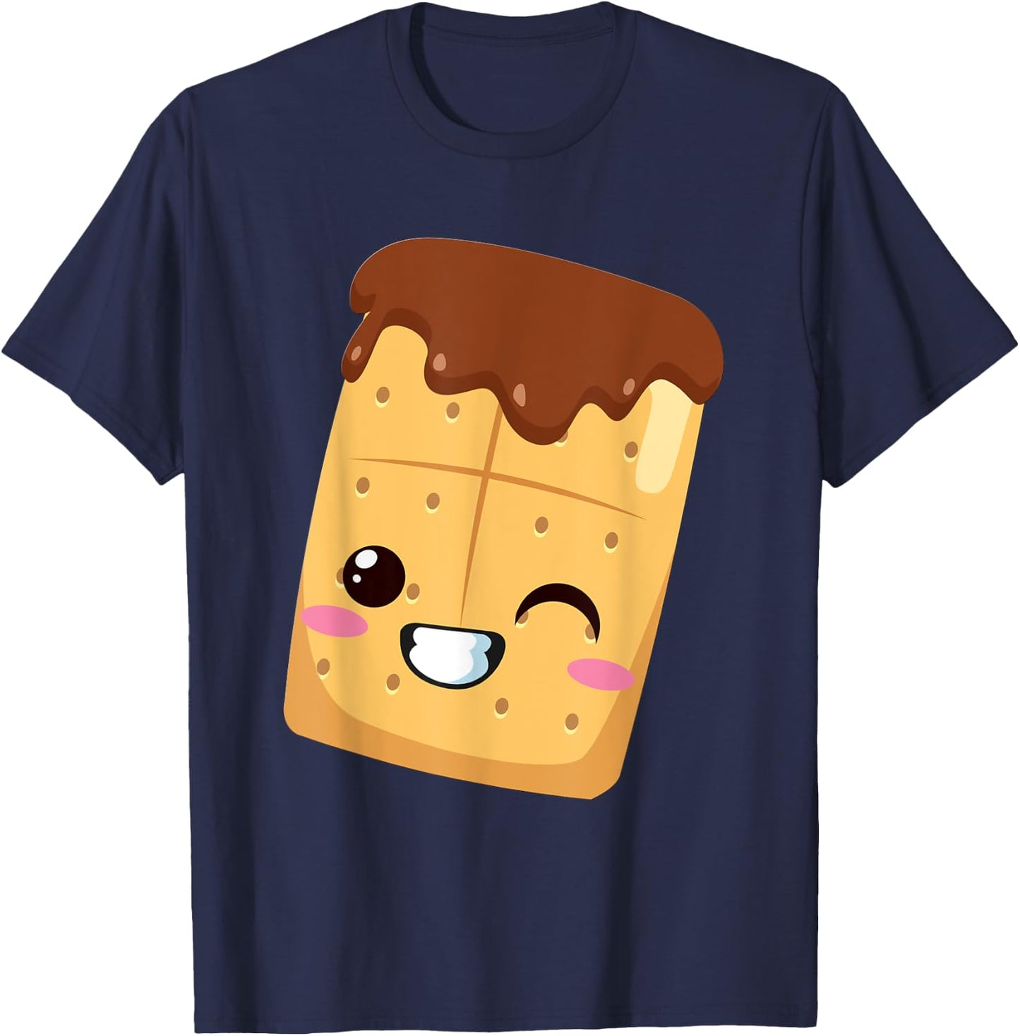 Kawaii Halloween Group Costume S'mores Graham Cracker smores T-Shirt - T-Shirt | Navy