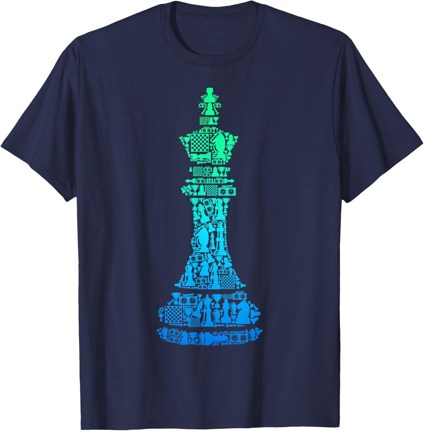 Chess King Boys Kids Men Youth T-Shirt - T-Shirt | Navy
