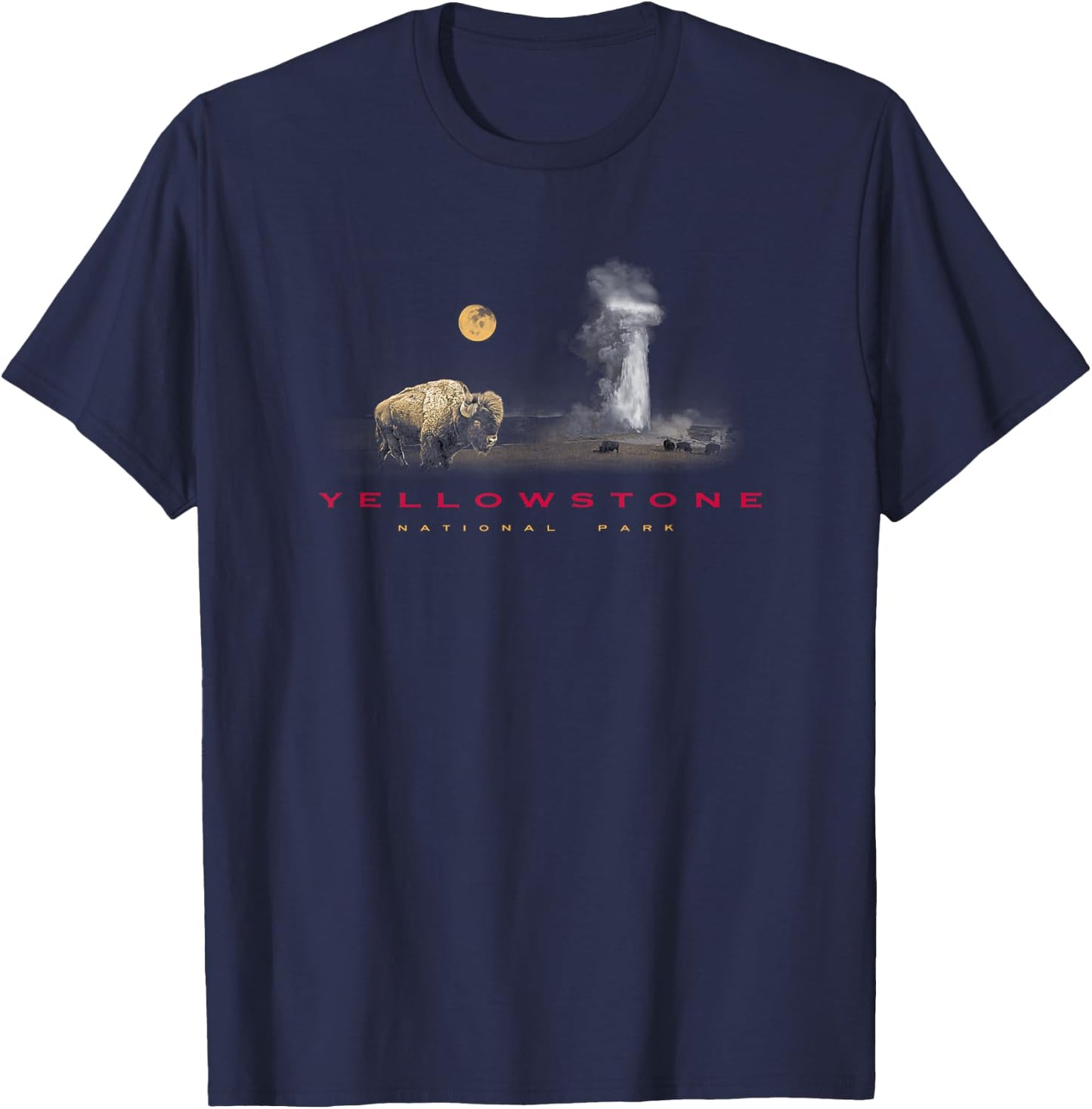 Yellowstone National Park Vintage T-Shirt - T-Shirt | Navy