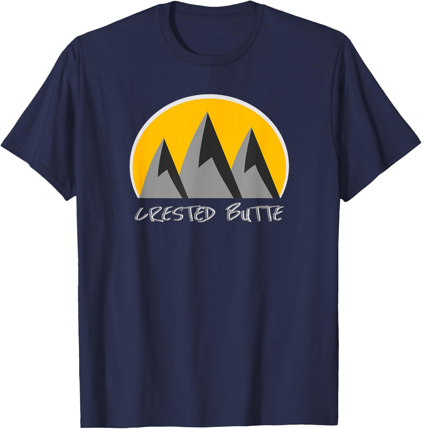 Crested Butte, Colorado Snow Ski & Outdoor Paradise T-Shirt - T-Shirt | Navy