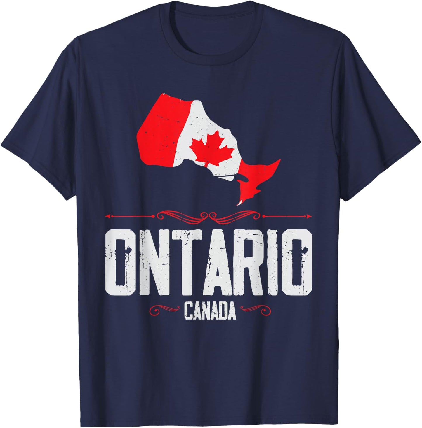 Ontario Canada - Ontario Silhouette Souvenir from Ontario T-Shirt - T-Shirt | Navy