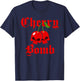 Old English Cherry Bomb Skulls T-Shirt - T-Shirt | Navy
