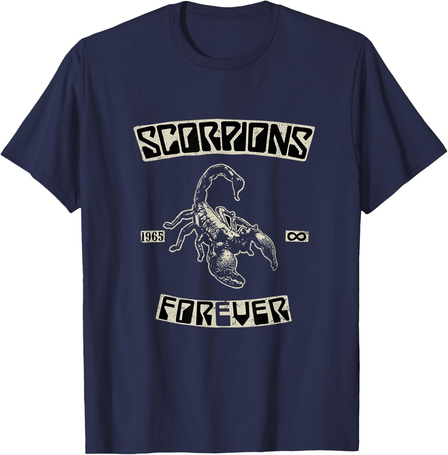 Official Scorpions Forever Since 1965 Black T-Shirt - T-Shirt | Navy