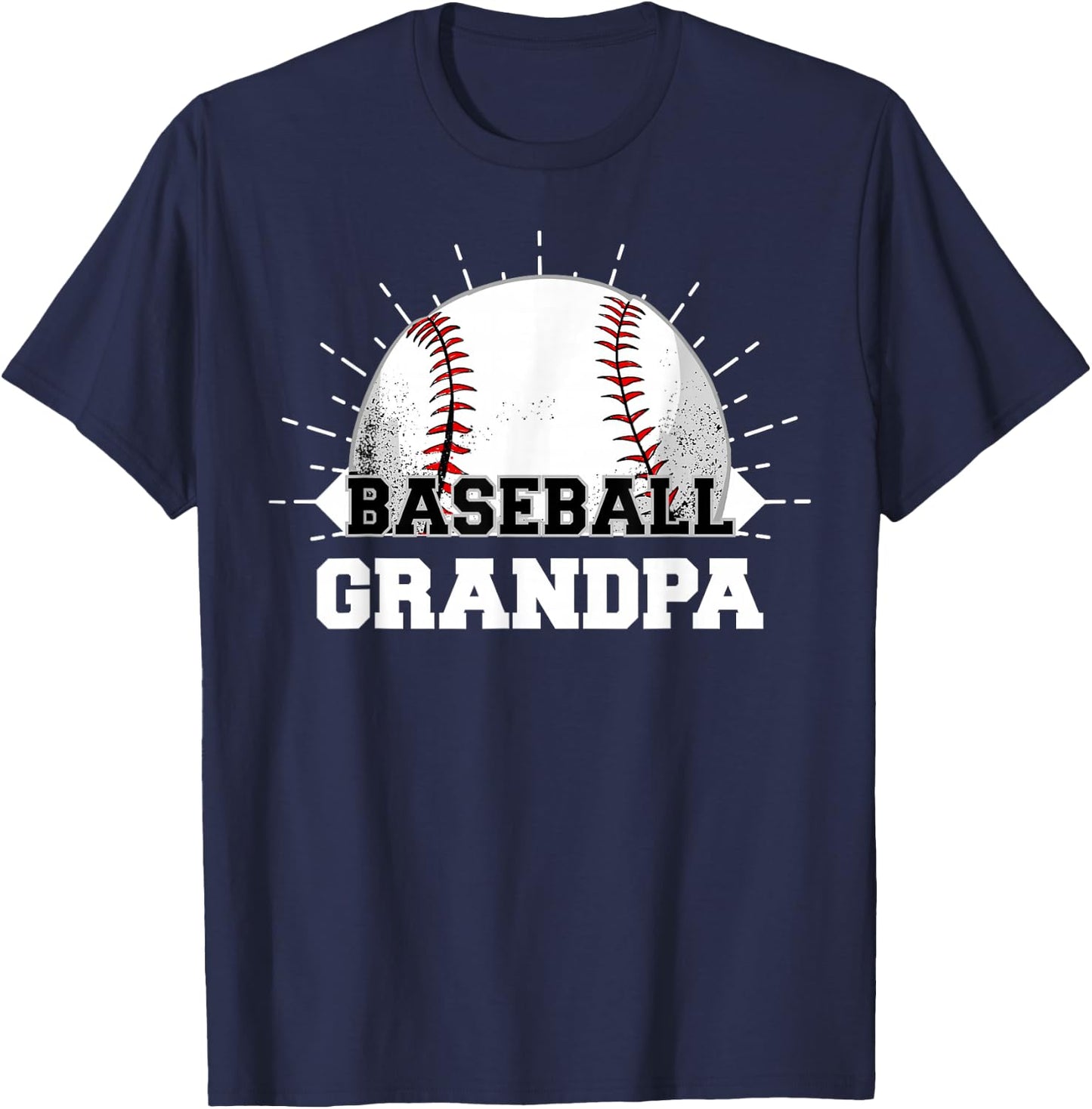 Game Day Sports Lover Funny Baseball Grandpa T-Shirt - T-Shirt | Navy