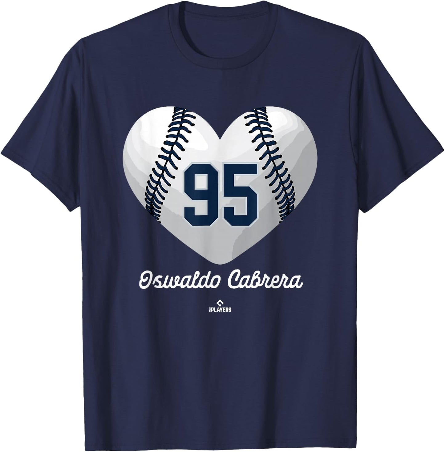 Baseball Heart Number Oswaldo Cabrera New York MLBPA T-Shirt - T-Shirt | Navy