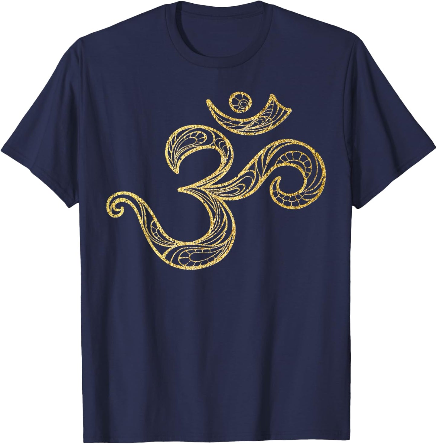 Om Symbol Yoga Meditation Namaste Spiritual Mantra Mandala T-Shirt - T-Shirt | Navy