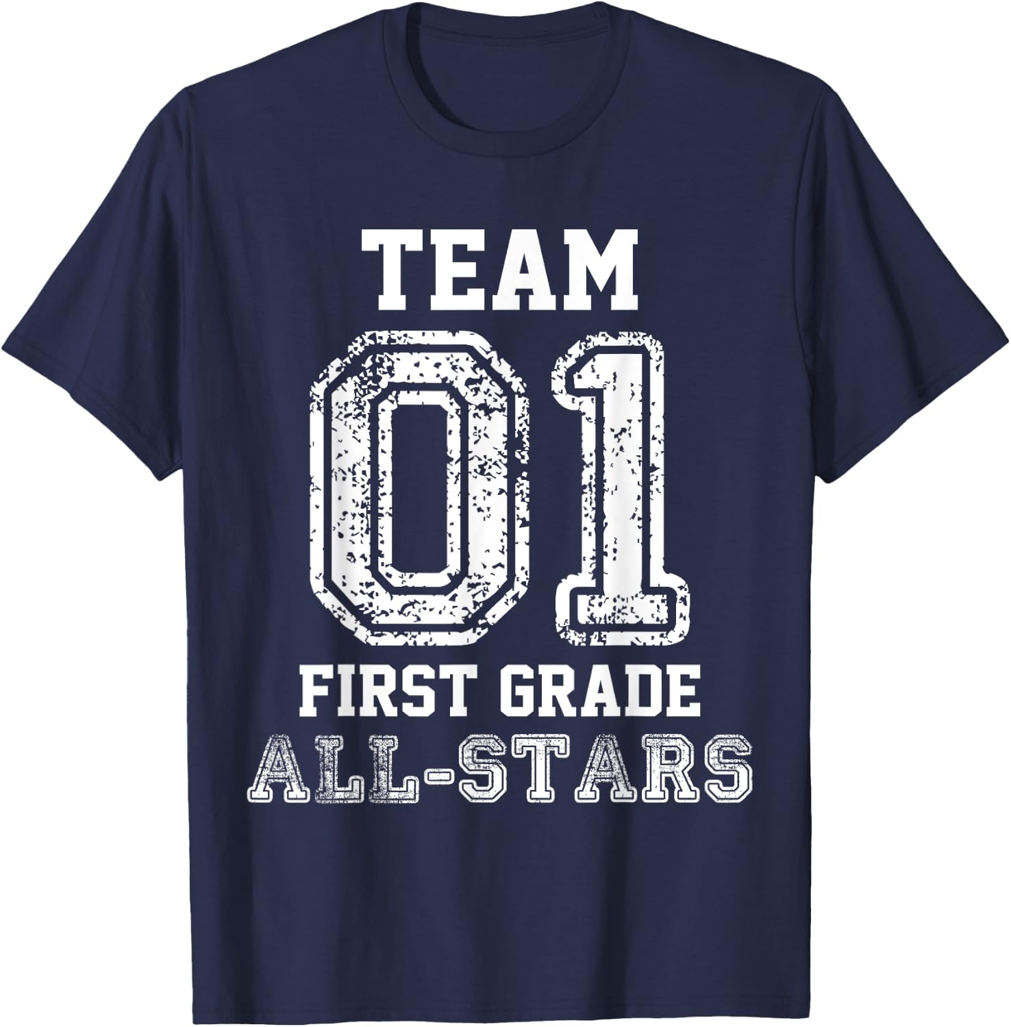School Team 1st Grade All-Stars Sports Jersey T-Shirt - T-Shirt | Navy