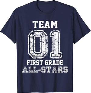 School Team 1st Grade All-Stars Sports Jersey T-Shirt - T-Shirt | Navy