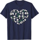 Cute Panda Women Zoo Panda Bear Heart Animal Lovers T-Shirt - T-Shirt | Navy